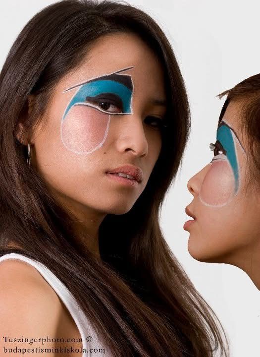 Beauty makeup — eye technique close-up